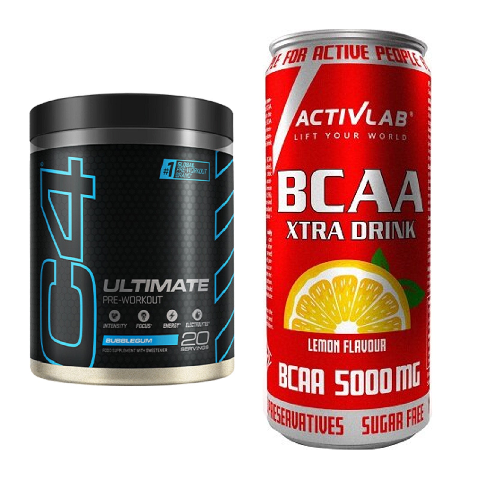 Trainings-Set: Cellucor C4 ULTIMATE 20 + Activlab BCAA Xtra Drink – alle enthaltenen Artikel
