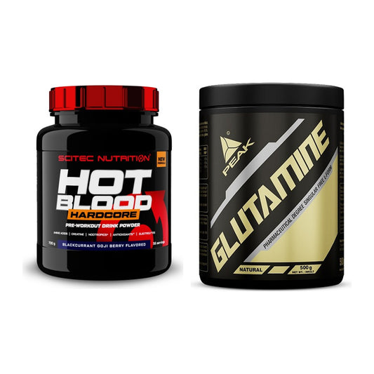 Trainings-Set: Scitec Hot Blood Hardcore + Peak Glutamin – alle enthaltenen Artikel