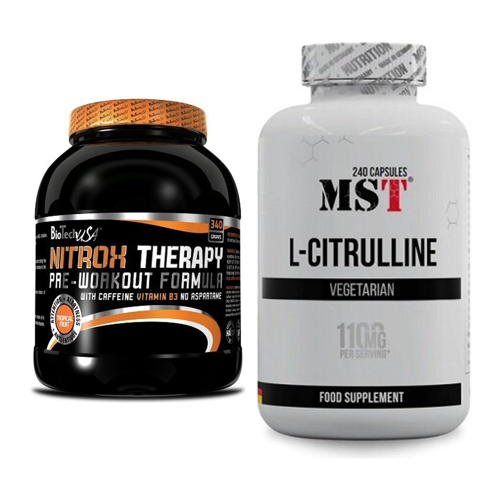 Trainings-Set: BioTech NitroX Therapy + MST Citrulline – alle enthaltenen Artikel