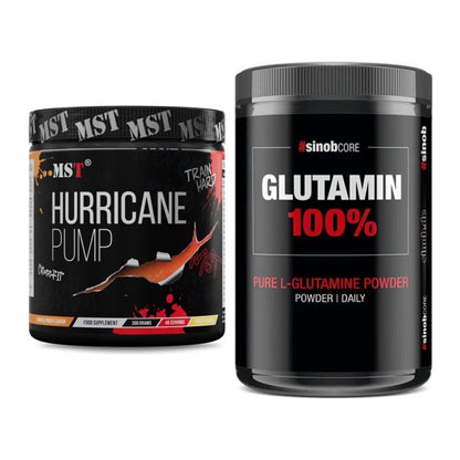 Trainings-Set: MST Hurricane Pump + Sinob Core L-Glutamin – alle enthaltenen Artikel