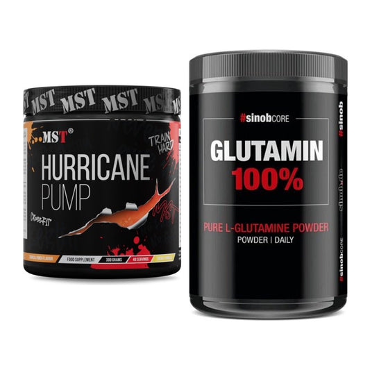 Trainings-Set: MST Hurricane Pump + Sinob Core L-Glutamin – alle enthaltenen Artikel