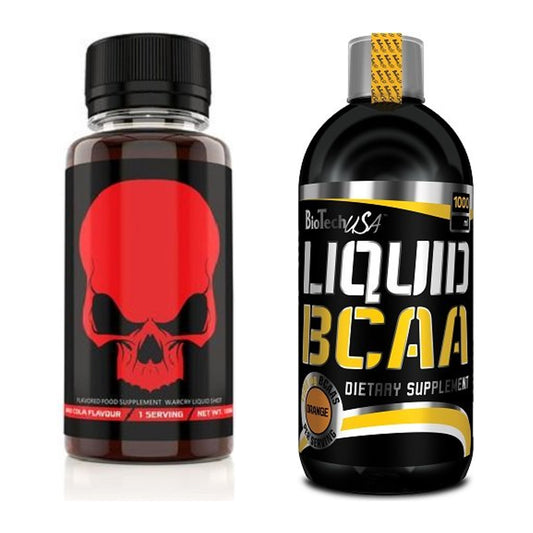 Trainings-Set: Genius Nutrition Warcry Liquid + BioTech Liquid BCAA – alle enthaltenen Artikel