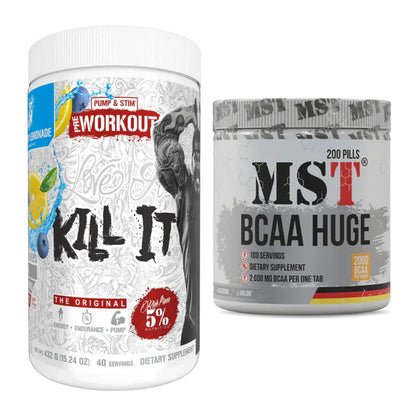 Trainings-Set: Rich Piana 5% Nutrition + MST BCAA Huge 200 Tabl./ – alle enthaltenen Artikel