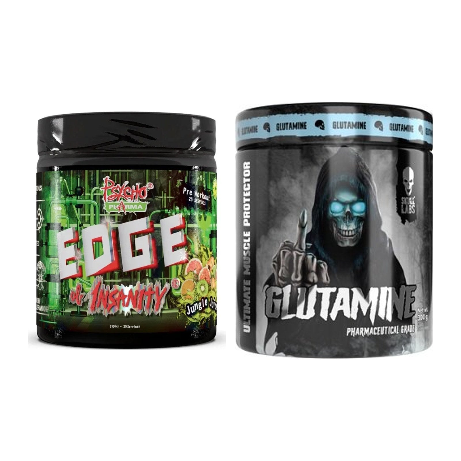 Trainings-Set: Psycho Pharma Edge of Insanity + Skull Labs Glutamine – alle enthaltenen Artikel