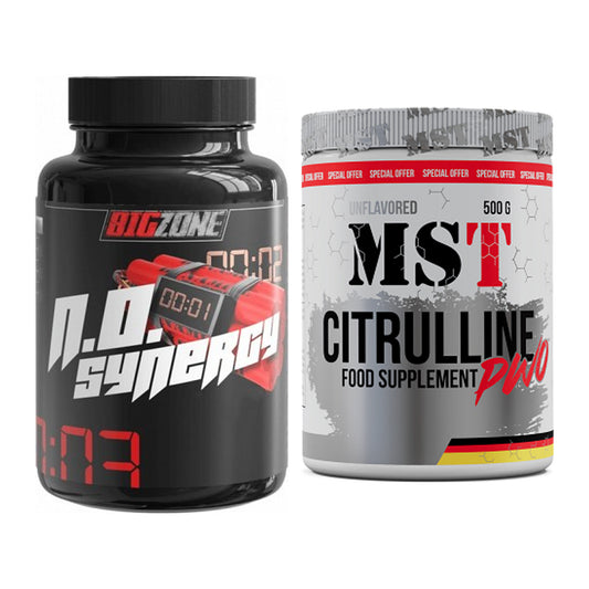 Trainings-Set: Big Zone N.O Synergy + MST Citrulline Malat 500g – alle enthaltenen Artikel