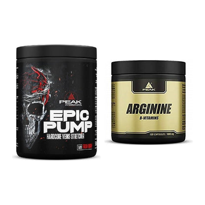 Peak Trainings-Set: EPIC Pump 500g (Fresh Berry) + Arginin – alle enthaltenen Artikel