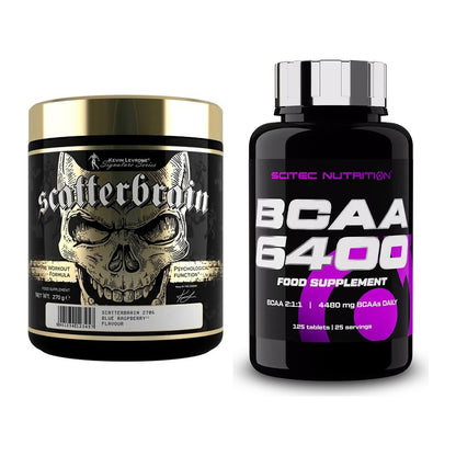 Trainings-Set: Kevin Levrone Scatterbrain + Scitec BCAA 6400 – alle enthaltenen Artikel
