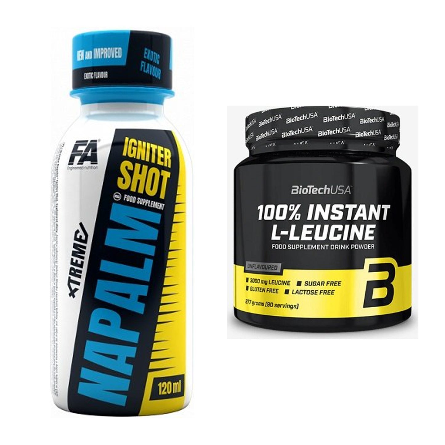 Trainings-Set: FA Nutrition Xtreme Napalm + BioTech 100% Instant – alle enthaltenen Artikel
