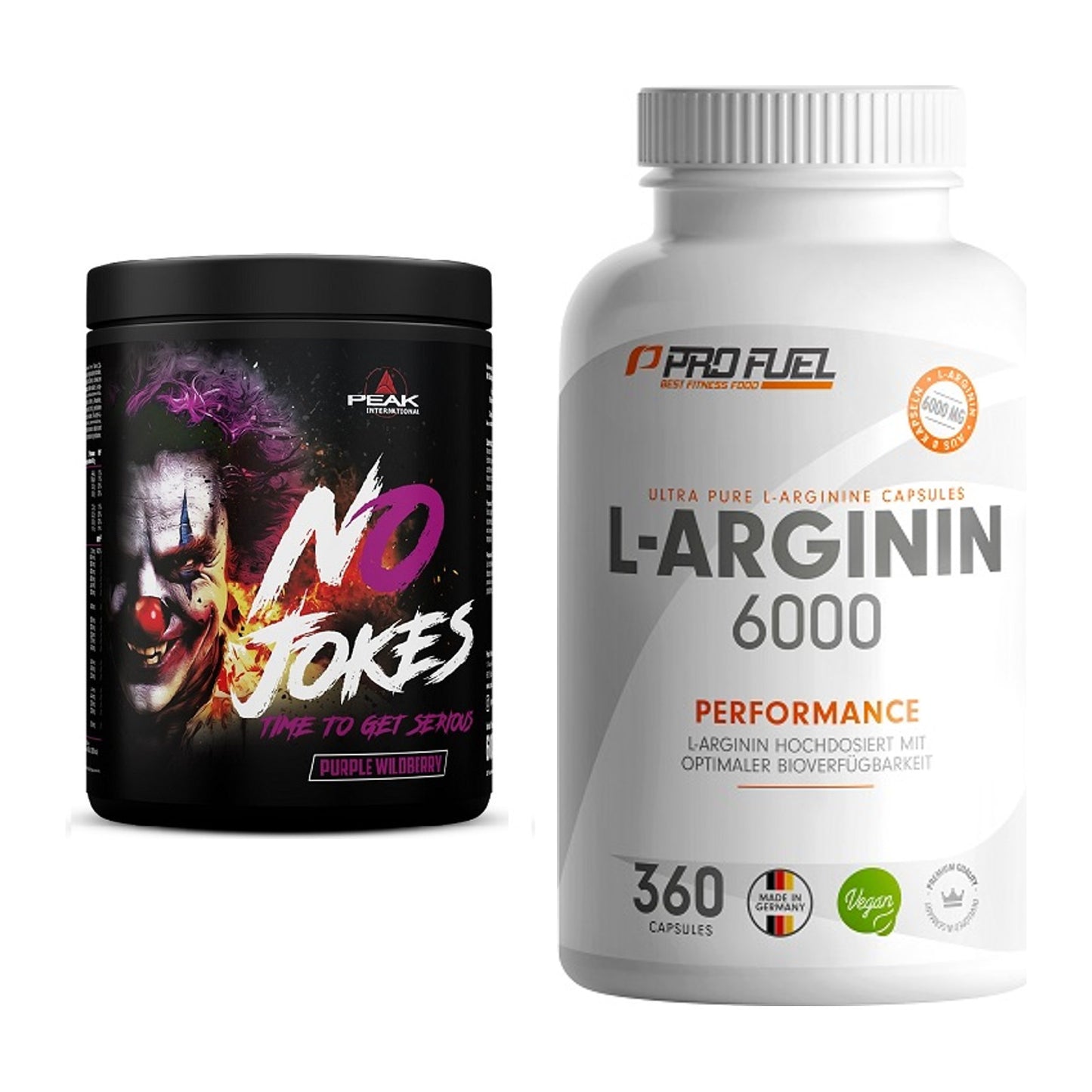 Trainings-Set: Peak No Jokes + ProFuel L-Arginin 6000 – alle enthaltenen Artikel
