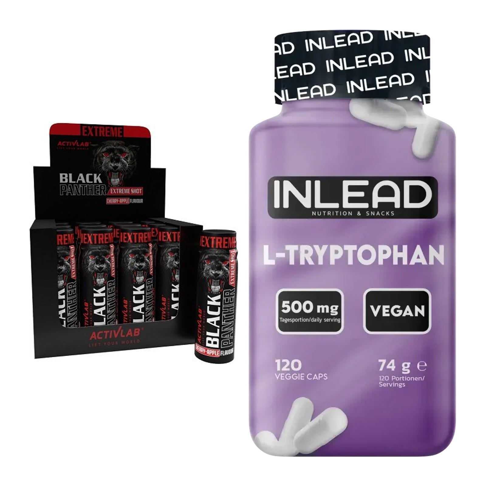 Trainings-Set: Activlab Black Panther + INLEAD L-Tryptophan 500mg – alle enthaltenen Artikel