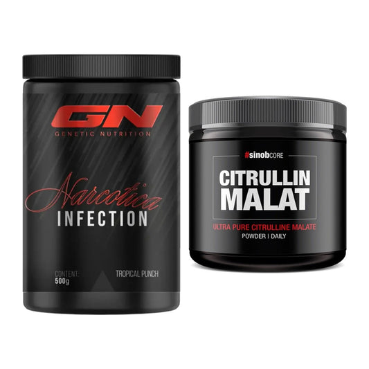 Zestaw treningowy: GN Narcotica Infection + Sinob Core Jabłczan L-Cytruliny - wszystkie elementy w zestawie
