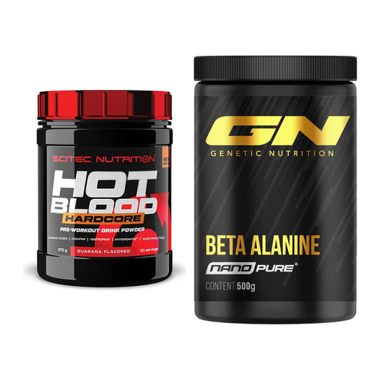 Trainings-Set: Scitec Hot Blood Hardcore + GN Nano Beta Alanine – alle enthaltenen Artikel