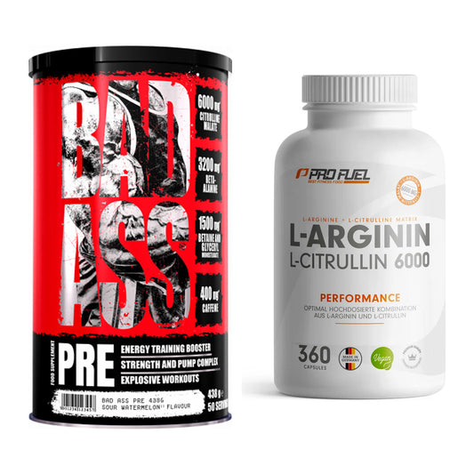Trainings-Set: BAD ASS Pre + ProFuel L-Arginin & L-Citrullin – alle enthaltenen Artikel