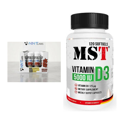Trainings-Set: NNT Extreme Pump Shot + MST Vitamin D3 5000IU 120 – alle enthaltenen Artikel