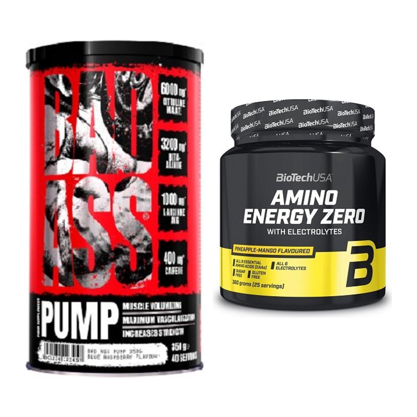 Trainings-Set: BAD ASS Pump + BioTech Amino Energy Zero – alle enthaltenen Artikel