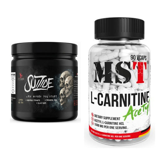 Trainings-Set: #GYMJUICE SUIZIDE Booster + MST L-Carnitine Acetyle – alle enthaltenen Artikel