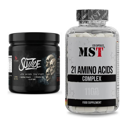 Trainings-Set: #GYMJUICE SUIZIDE Booster + MST 21 Amino Acids – alle enthaltenen Artikel