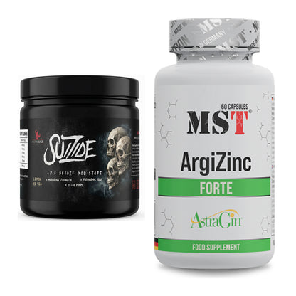 Trainings-Set: #GYMJUICE SUIZIDE Booster + MST ArgiZinc Forte – alle enthaltenen Artikel