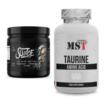Trainings-Set: #GYMJUICE SUIZIDE Booster 270g + MST Taurine – alle enthaltenen Artikel
