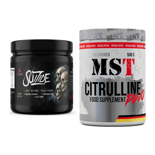 Trainings-Set: #GYMJUICE SUIZIDE Booster + MST Citrulline Malat 500g – alle enthaltenen Artikel