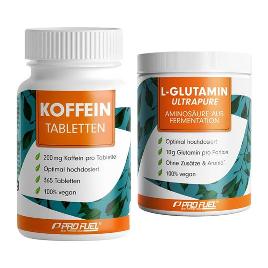Trainings-Set: ProFuel Koffein (200mg) + ProFuel Glutamin Ultrapure – alle enthaltenen Artikel
