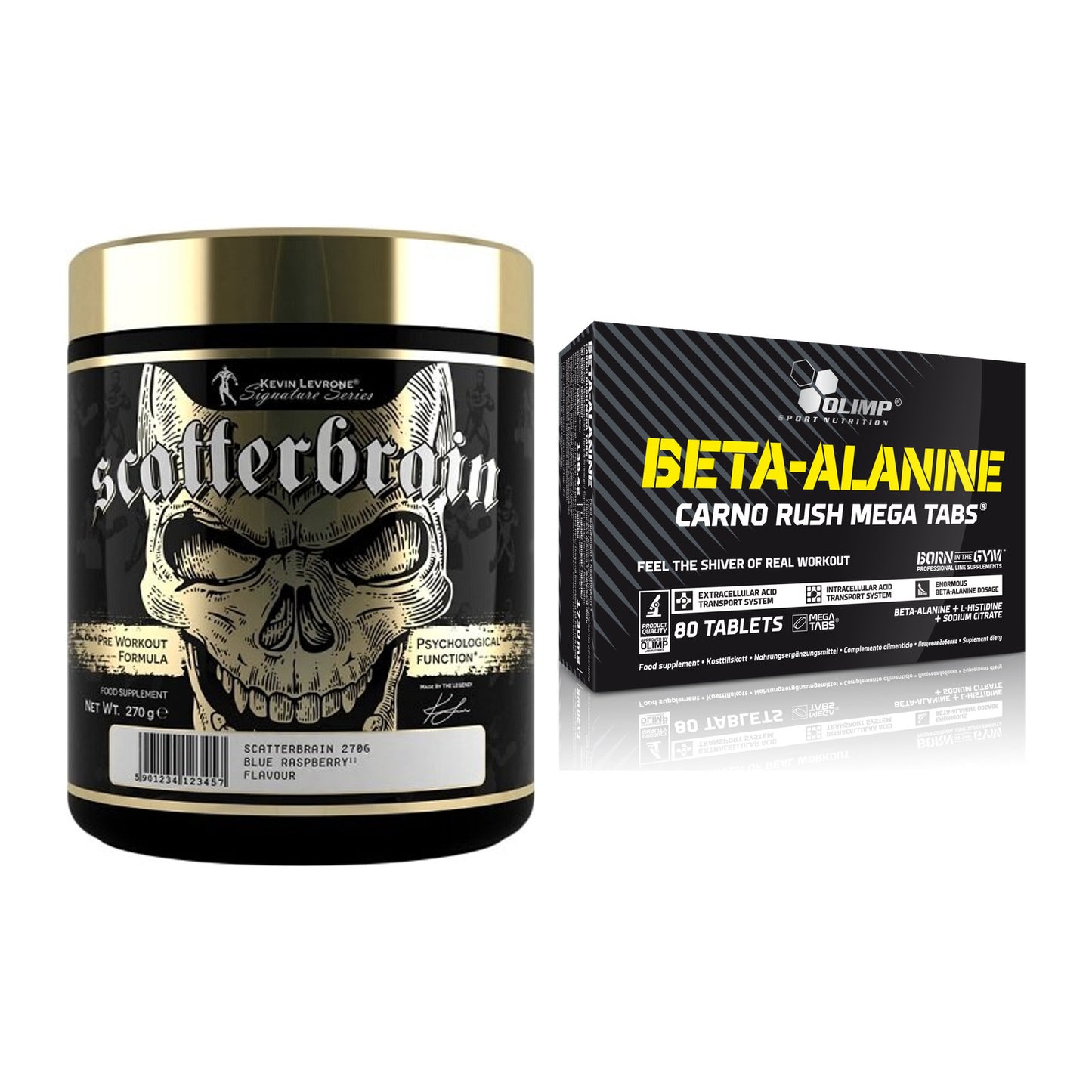 Trainings-Set: Kevin Levrone Scatterbrain + Olimp Beta-Alanin Carno – alle enthaltenen Artikel