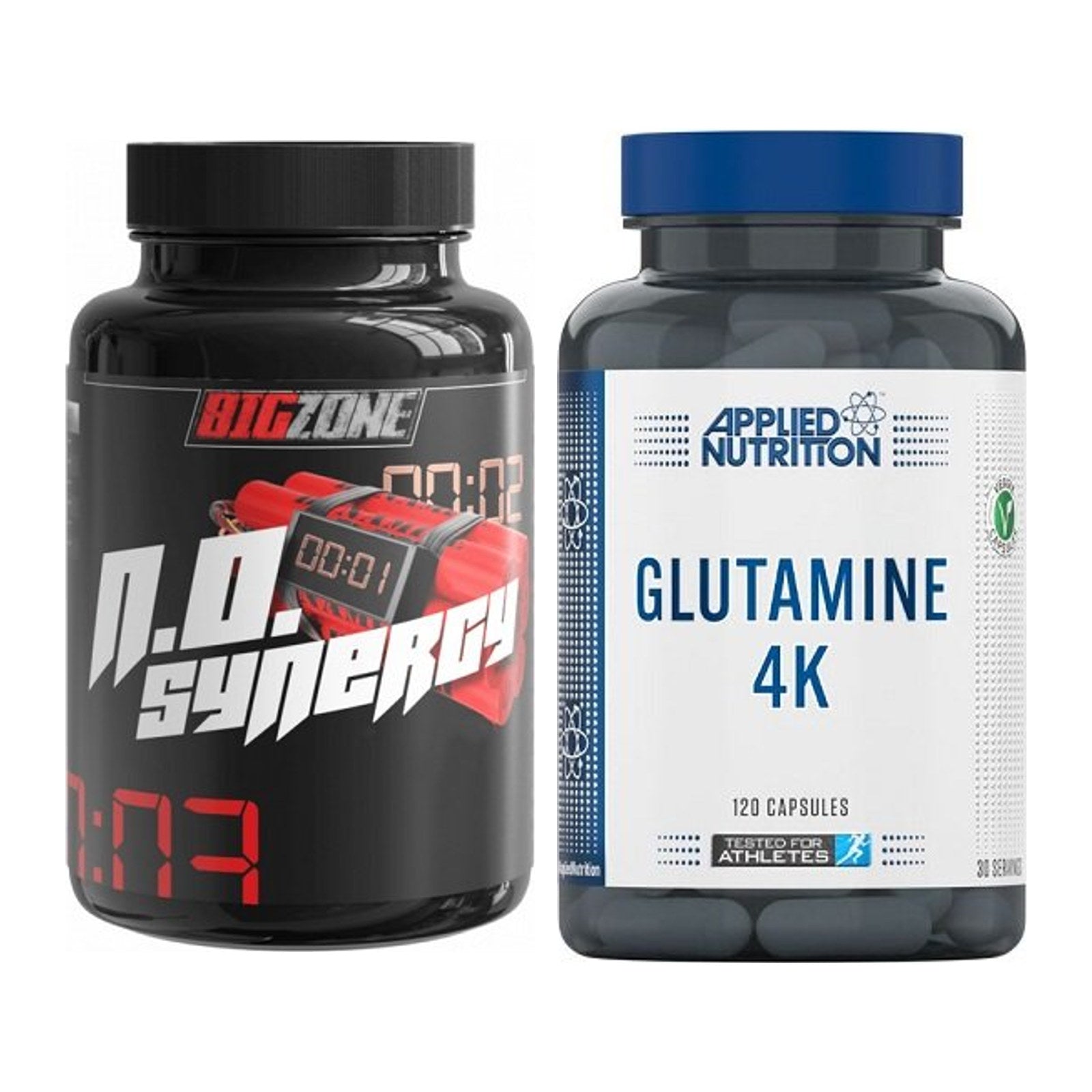 Trainings-Set: Big Zone N.O Synergy + Applied Nutrition Glutamine 4K – alle enthaltenen Artikel