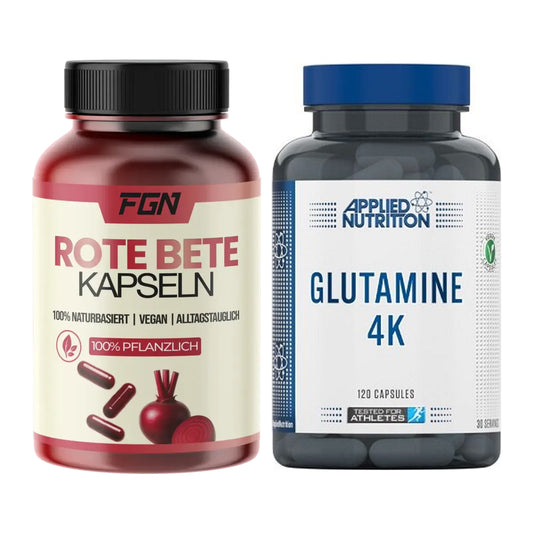 Treningssett: FGN rødbeter + Applied Nutrition Glutamine 4K - alle varer inkludert