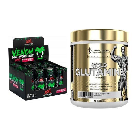 Trainings-Set: XXL Nutrition Venom Shot + Kevin Levrone GOLD Glutamine – alle enthaltenen Artikel