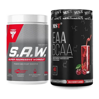 Trainings-Set: Trec Nutrition SAW Booster + MST EAA & BCAA – alle enthaltenen Artikel