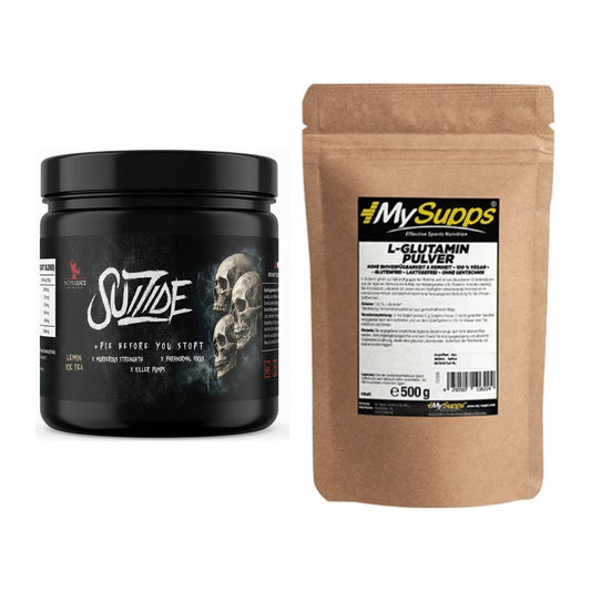 Trainings-Set: #GYMJUICE SUIZIDE Booster + MySupps Glutamine – alle enthaltenen Artikel