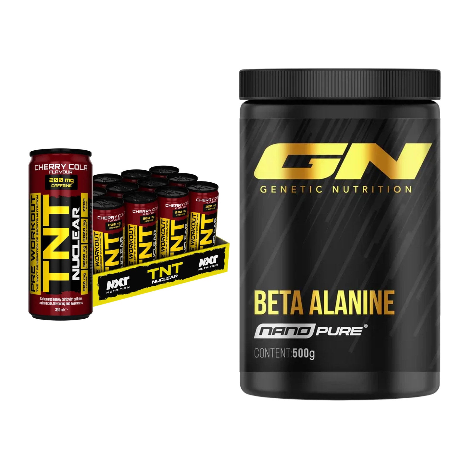 Trainings-Set: NXT Nutrition TNT NUCLEAR + GN Nano Beta Alanine – alle enthaltenen Artikel