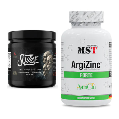 Trainings-Set: #GYMJUICE SUIZIDE Booster + MST ArgiZinc Forte – alle enthaltenen Artikel