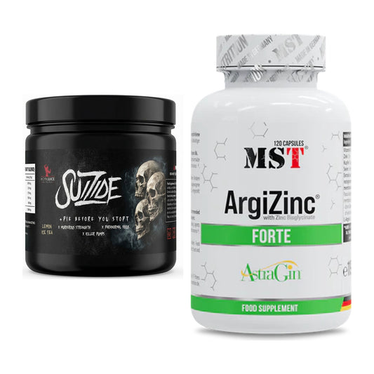 Trainings-Set: #GYMJUICE SUIZIDE Booster + MST ArgiZinc Forte – alle enthaltenen Artikel