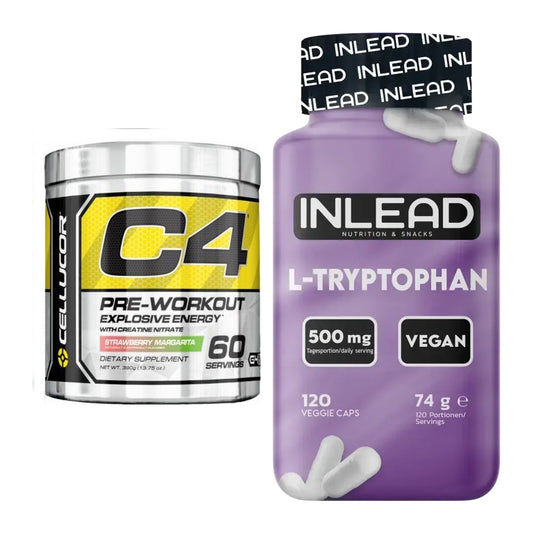 Trainings-Set: Cellucor C4 Original 60 + INLEAD L-Tryptophan 500mg – alle enthaltenen Artikel