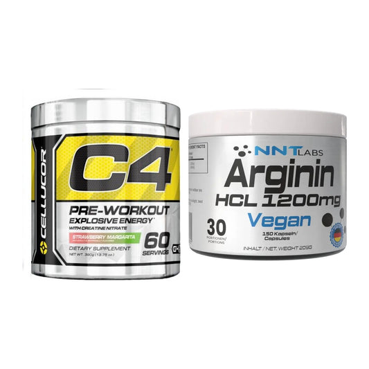 Trainings-Set: Cellucor C4 Original 60 Serv. + NNT Arginin HCL 1200 mg – alle enthaltenen Artikel