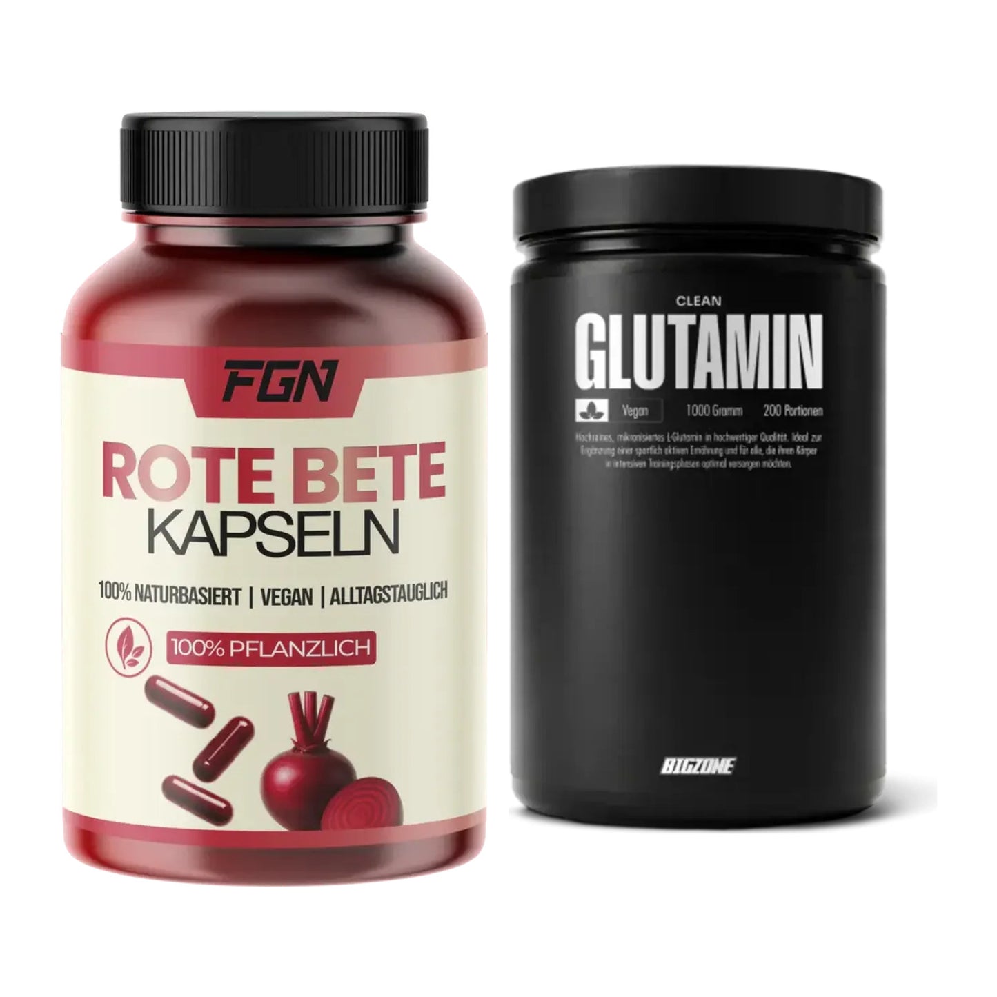 Trainings-Set: FGN Rote Beete + Big Zone Glutamin – alle enthaltenen Artikel