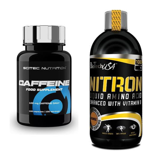 Trainings-Set: Scitec Caffeine + BioTech Liquid Amino – alle enthaltenen Artikel