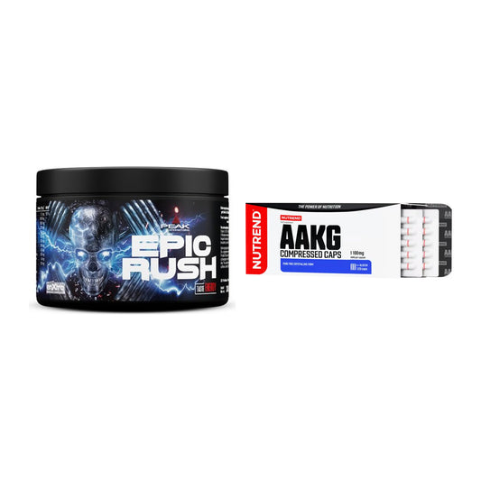 Trainings-Set: Peak Epic Rush + Nutrend AAKG Compressed Kapseln – alle enthaltenen Artikel