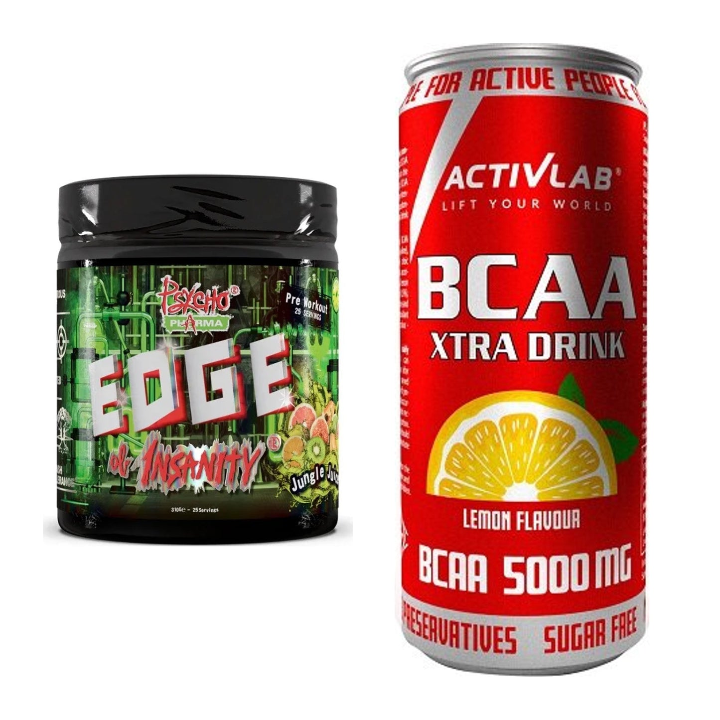 Trainings-Set: Psycho Pharma Edge + Activlab BCAA Xtra Drink – alle enthaltenen Artikel
