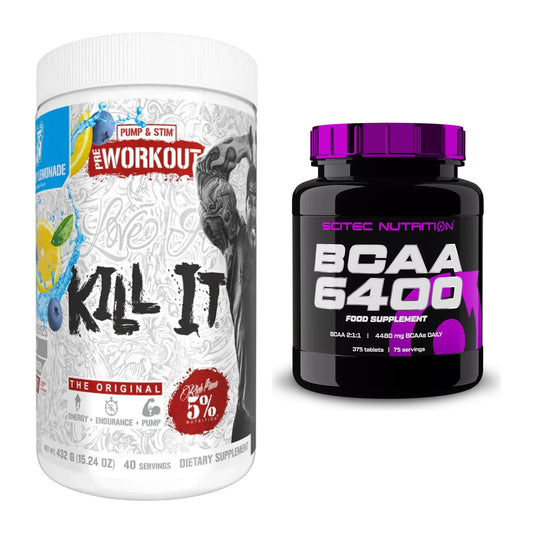 Trainings-Set: Rich Piana 5% Nutrition Kill It + Scitec BCAA 6400 – alle enthaltenen Artikel