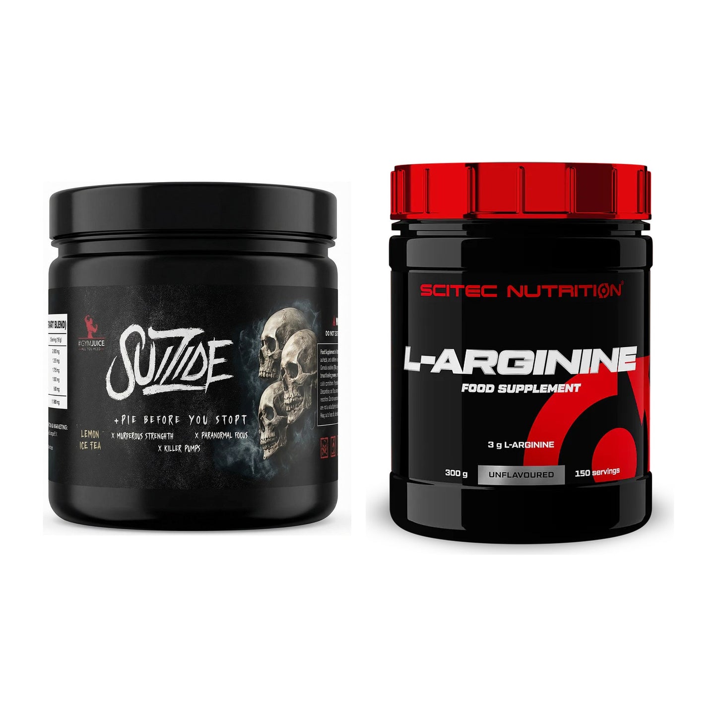 Trainings-Set: #GYMJUICE SUIZIDE Booster + Scitec Arginin – alle enthaltenen Artikel
