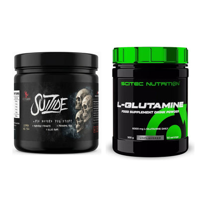 Trainings-Set: #GYMJUICE SUIZIDE Booster 270g + Scitec L-Glutamin – alle enthaltenen Artikel