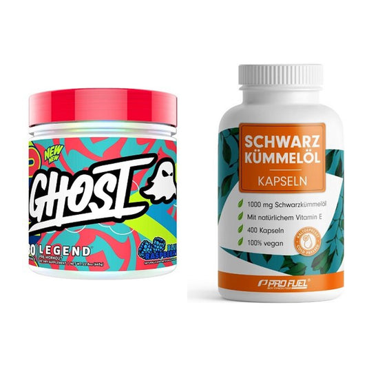 Trainings-Set: Ghost Legend V4 30 Serv. + ProFuel Schwarzkümmelöl – alle enthaltenen Artikel
