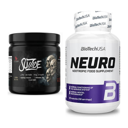 Trainings-Set: #GYMJUICE SUIZIDE Booster + BioTech Neuro – alle enthaltenen Artikel
