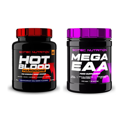 Trainings-Set: Scitec Hot Blood Hardcore + Scitec Mega EAA – alle enthaltenen Artikel