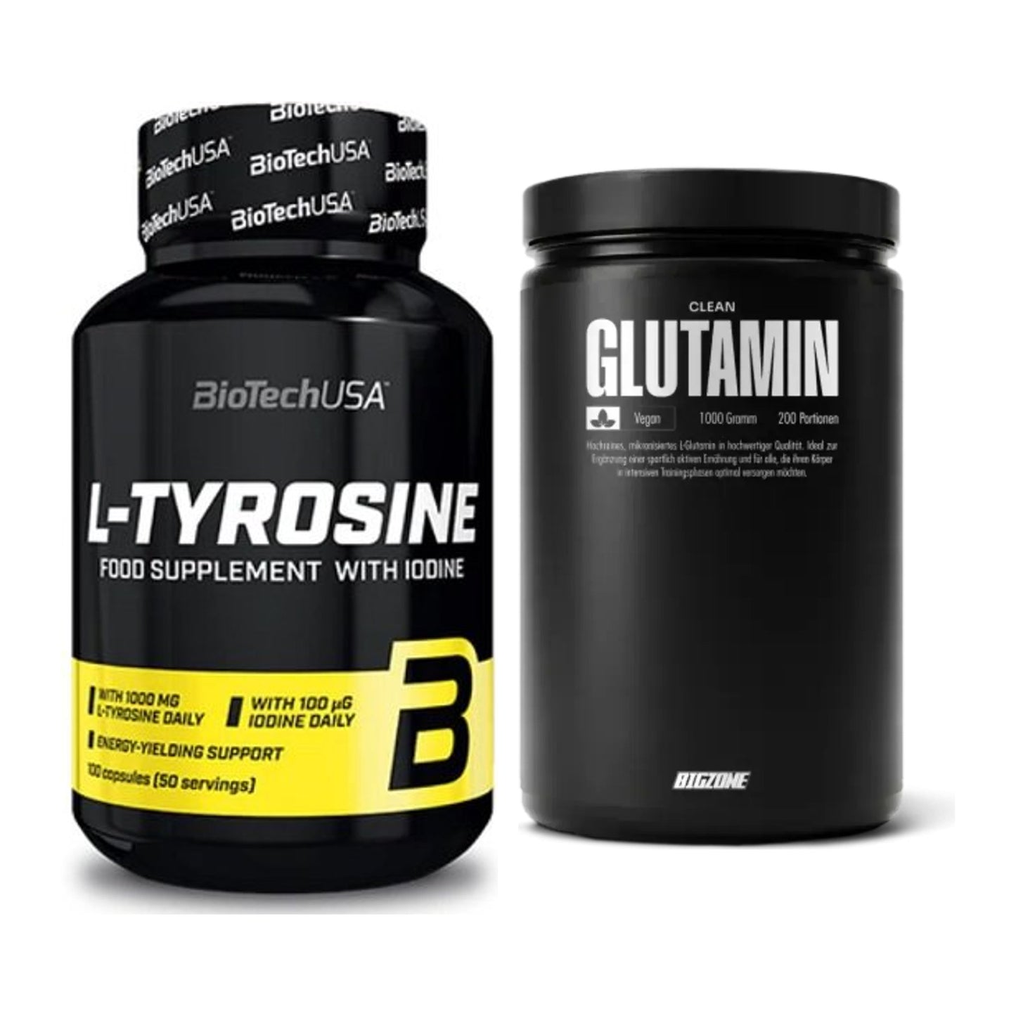 Trainings-Set: BioTech Tyrosine + Big Zone Glutamin – alle enthaltenen Artikel