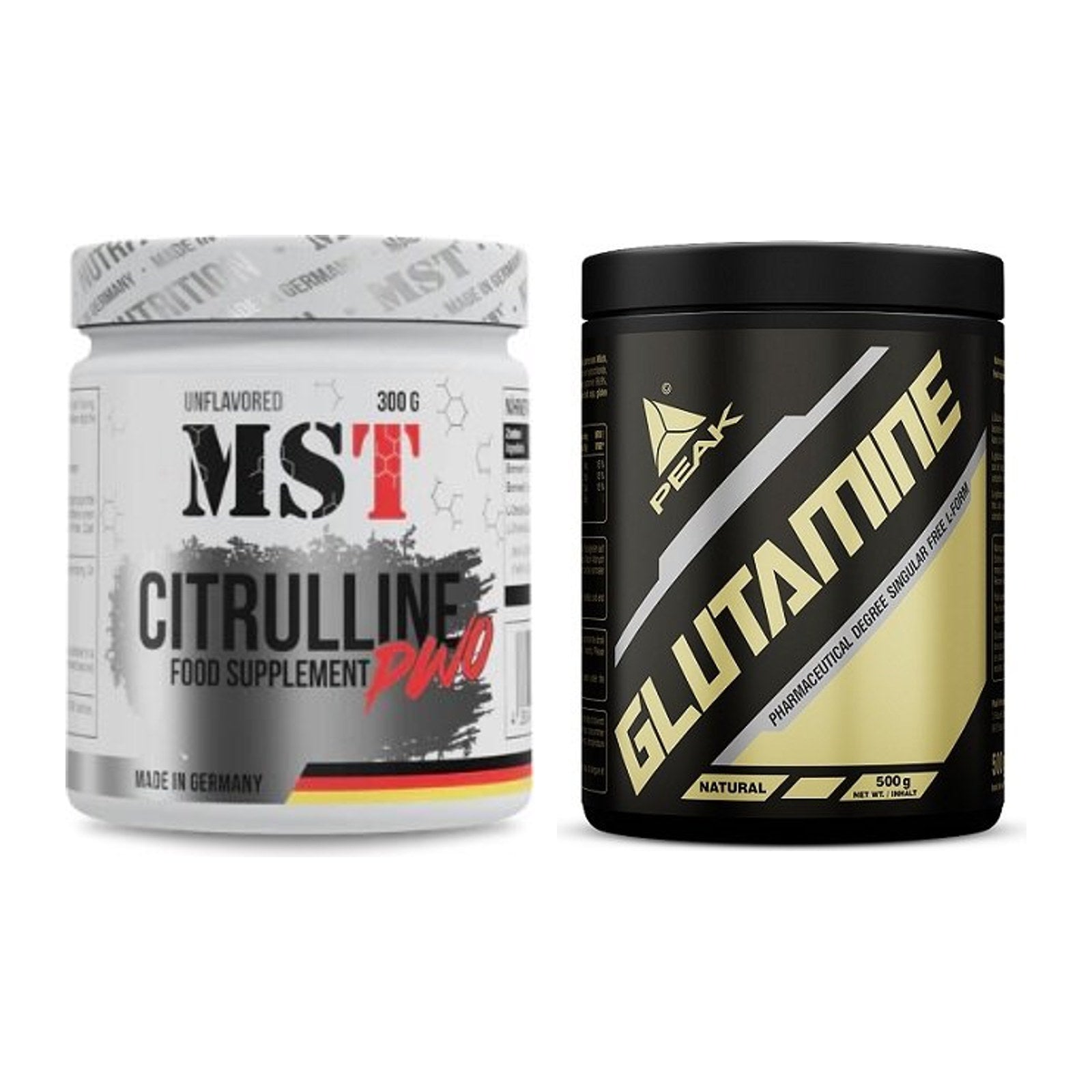 Trainings-Set: MST Citrulline Malat 300g + Peak Glutamin – alle enthaltenen Artikel