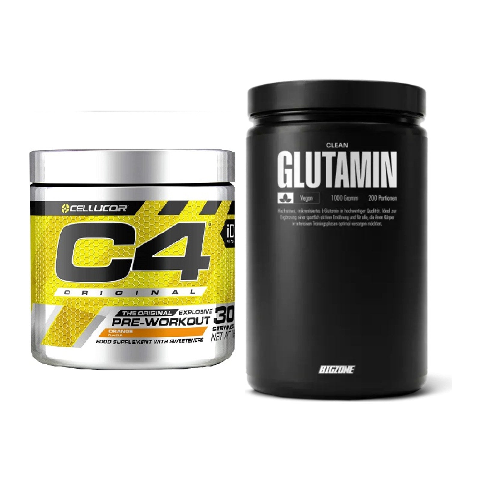 Trainings-Set: Cellucor C4 Original 30Serv. + Big Zone Glutamin – alle enthaltenen Artikel