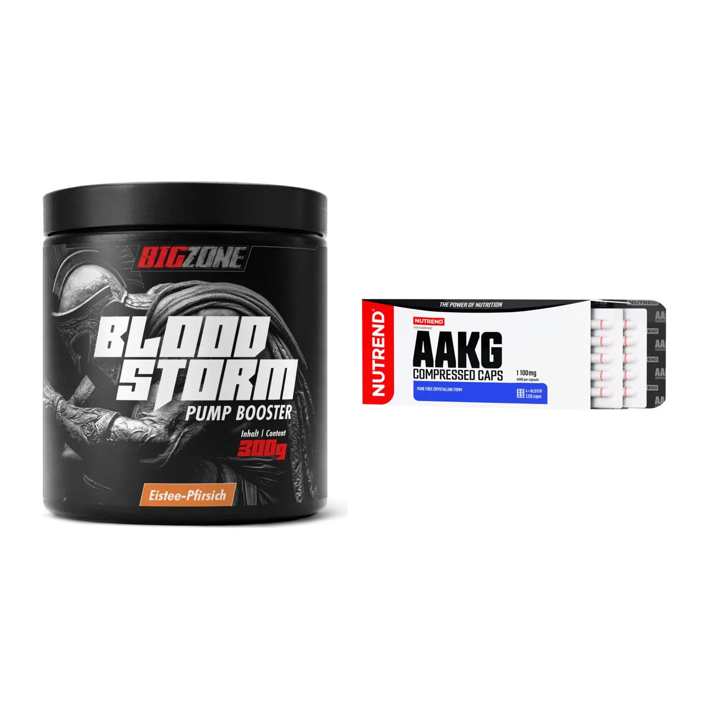 Trainings-Set: Big Zone Bloodstorm 2.0 + Nutrend AAKG Compressed – alle enthaltenen Artikel